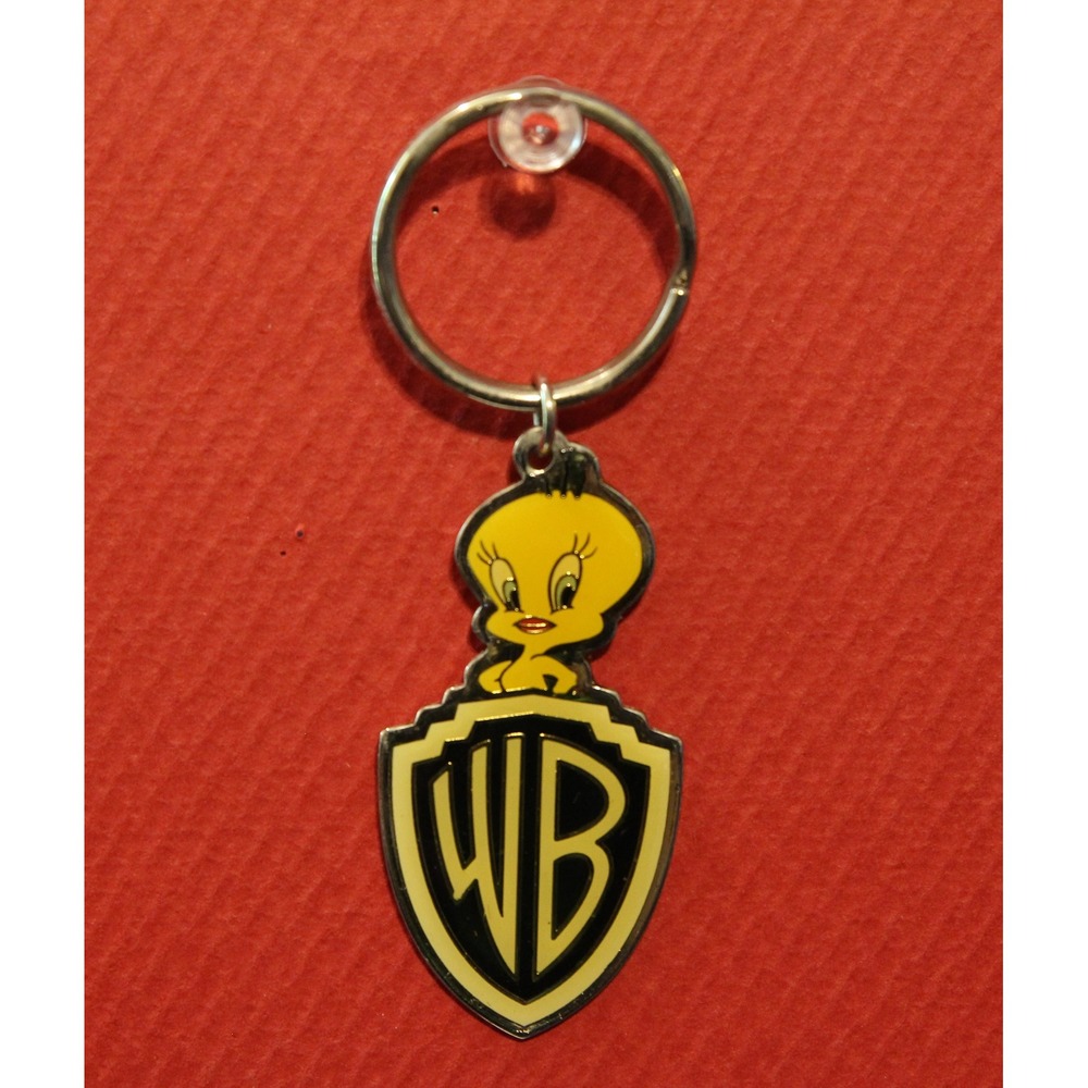 Tweety Bird Vintage Metal  Keychain Warner Bros looney Tunes 1993  (O)